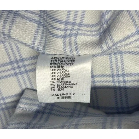 BRANDY MELVILLE Juniors Cute Soft BLUEWHITE PLAID CARA High Rise Mini Skirt - Picture 7 of 15